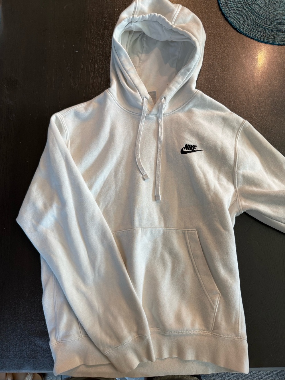Nike White Pullover Hoodie Sweatshirt